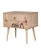 City Two Leaf Wooden Multicolour Bedside Table 60x40x61cm