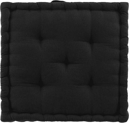Atmosphera Floor Pillow Twily Douceur D'intérieur 100% Cotton Black 50x50cm