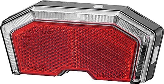 Lumină spate pentru bicicletă Union Un-4465 cu LED și senzor de lumină, montată pe portbagaj, cu baterie