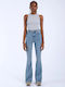 Talie înaltă Blugi de damă Evazați cu croială skinny Cape Light Vintage Worn