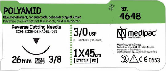 Medipac Surgical Sutures Polyamid 3/0