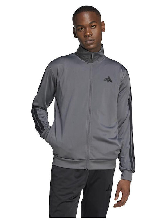 adidas 3-Stripes Tricot Herren-Trainingsjacke Grau