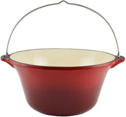 Enamelled cast iron pot with handle 7.2 L