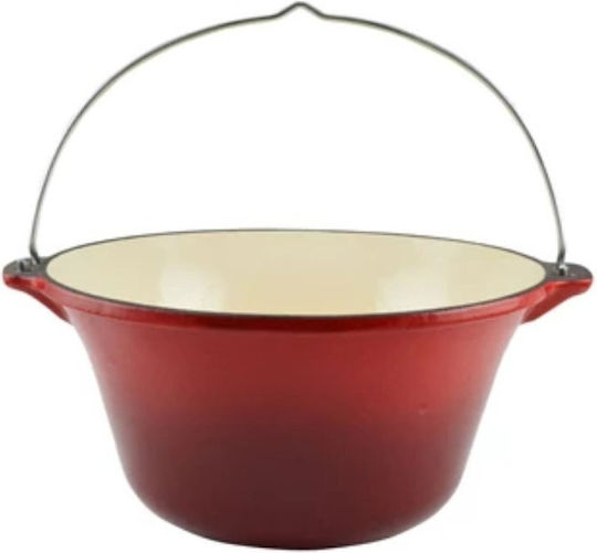 Emaille-Gusseisen-Topf mit Griff 7,2 L