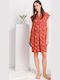 Pink Label Summer Women's Nightdress Orange