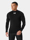 Helly Hansen Waterwear UPF 50+ Men Long Sleeve Sun Protection Shirt Black