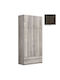 Ușă dublă Dulap de Haine cu Spațiu de Depozitare Dark Oak 102x60x233cm