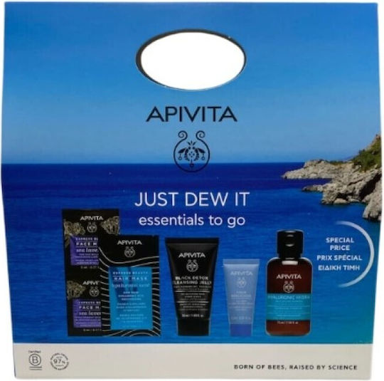 Apivita Just Dew It Set de Călătorie pentru Hidratare & Curățare facială 5buc