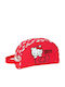 Чанта за пътуване Hello Kitty Iconic бяло червено 26 x 16 x 9 см
