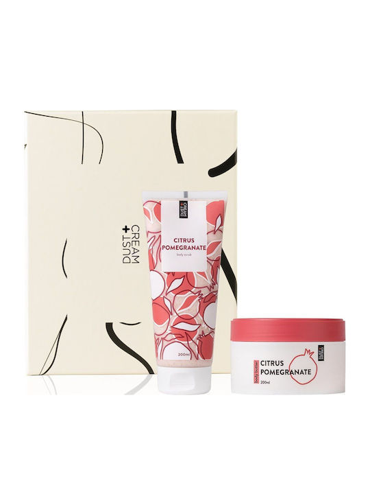 Dust+Cream Citrus Pomegranate Skin Care Set for Moisturizing 2pcs