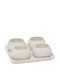 Atmosphera Nora Dessert Tower Stand 4 Slots with Base Made of White Porcelain Ø8xH6.8cm W20xL20xH6.8cm 4 Pieces