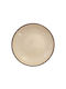 Max Home Teller Untiefe aus Porzellan Beige mit Durchmesser 27cm