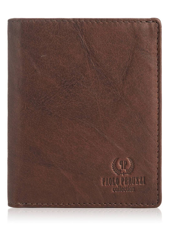 Leather Men's Wallet Classic with RFID Brown