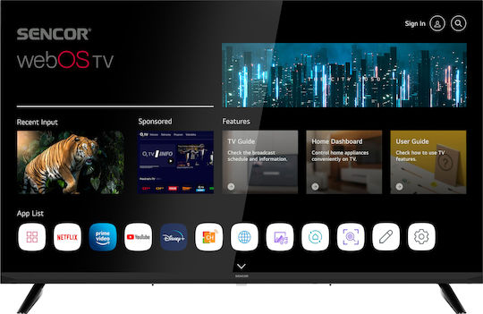 Sencor Smart Televizor 32" HD Ready LED SLE32S803TCSB HDR (2024)
