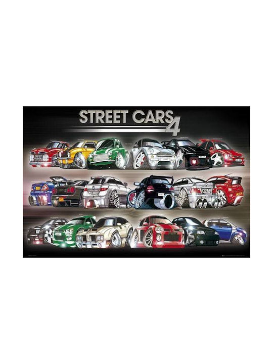 Poster Koolart Straßenautos 4 61 x 91,5 cm