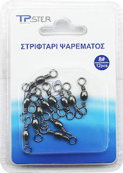 Tpster Στριφταρι Ψαρεματος 8# 1.9cm 12pcs 37547