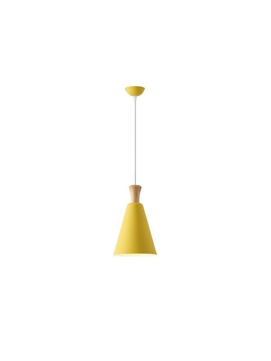 Eurolamp Deckenleuchte Gelbe Glocke mit Lampenbirnensockel E27 20x138cm