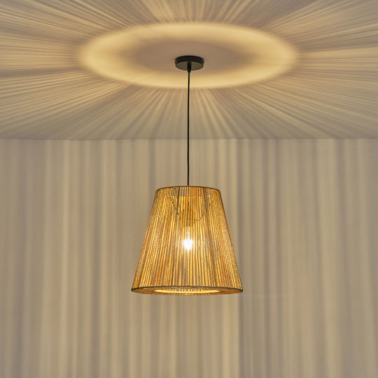 Eurolamp Vento Висящо Осветително Тяло Кафяв с Цокъл E27 38x135см.