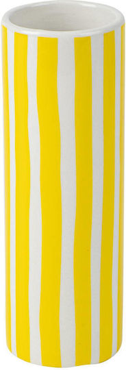 Beauty Home Dekorative Keramikvase Delia Gelbe 5.5xH16cm