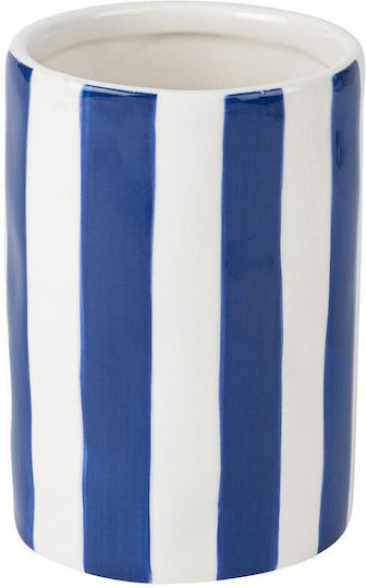 Beauty Home Διακοσμητικό Βάζο Κεραμικό Iona Μπλε 9.5xΥ13.5cm
