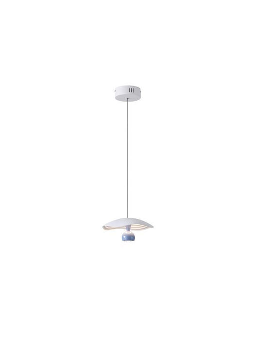 Eurolamp Κρεμαστό Φωτιστικό Μπλε LED με Θερμό Λευκό Φως 23x23εκ.