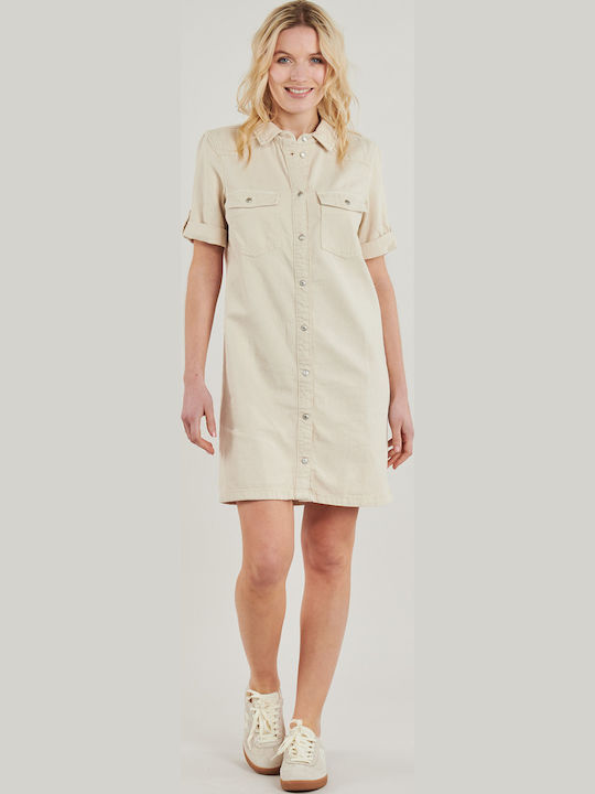 Mini Kleid Beige