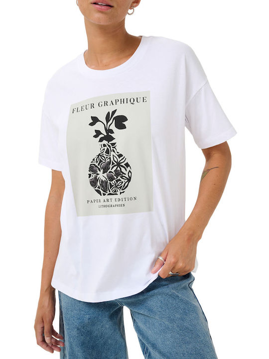 Γυναικείο Oversized T-shirt Λευκό