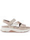 Anatomic Women's Leather Ankle Strap Platforms Beige