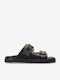 Women's Flat Sandals in Black Color