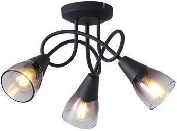 Eurolamp Τριπλό Σποτ με Ντουί E14 σε Μαύρο Χρώμα