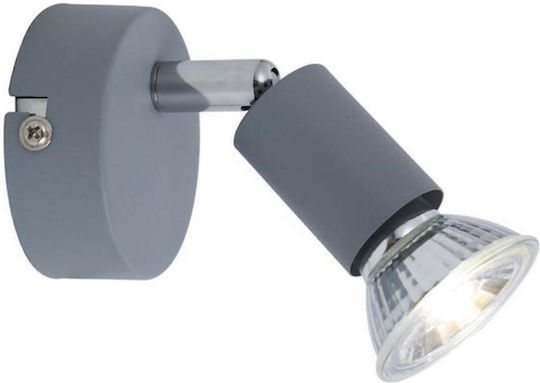 Eurolamp Vorras Единично Спот с Цокъл GU10 в Сив Цвят
