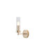 Eurolamp Φωτιστικό Τοίχου με Ντουί E14 Χρυσό 15.5x10x24.5εκ.