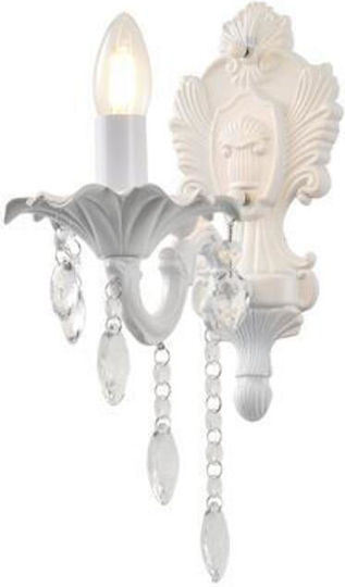 Eurolamp Classic Wall Lamp with E14 Bulb Base Transparent 35x14cm