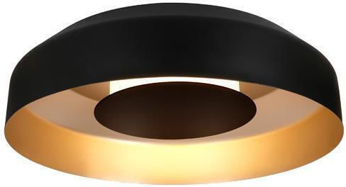 Eurolamp Stigma Таванно Осветително Тяло 40см Черно с Интегриран LED