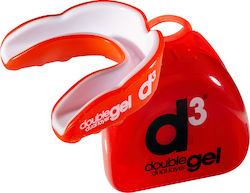 D3 Protecție dublă strat gel pentru gură, protecție pentru sportivi, 12+ ani, roșu alb