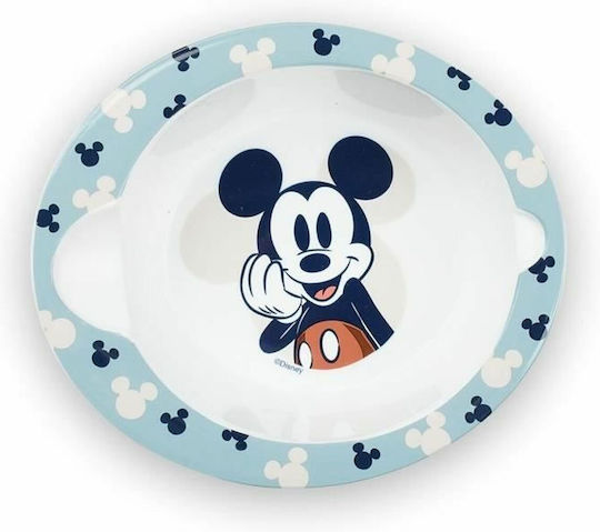 Thermobaby Set Pentru Mâncare Copii Mickey Din Plastic Albastru 2 Bucăți