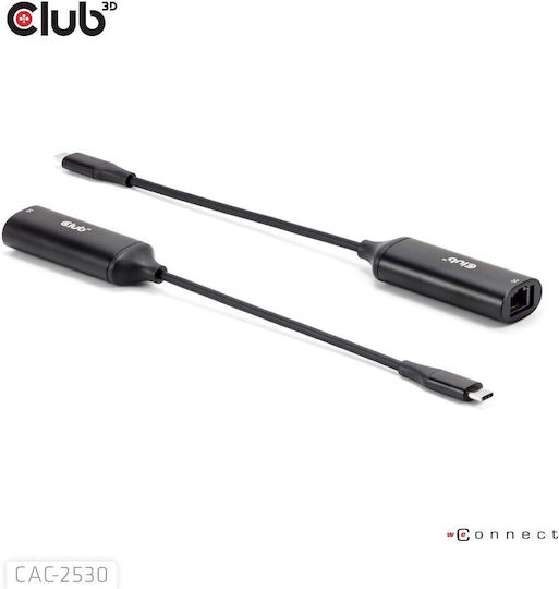 Club3D Μετατροπέας USB-C male σε USB-C female 1τμχ CAC-2530