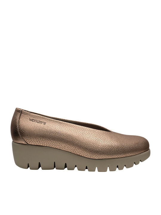 Wonders Δερμάτινα Γυναικεία Loafers σε Ροζ Χρώμα