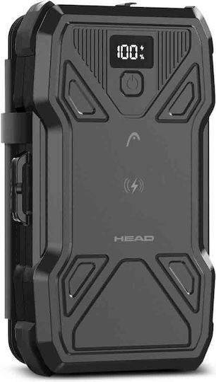 Head HDPB01 Ηλιακό Power Bank 10000mAh 22.5W με Θύρα USB-A και Θύρα USB-C Power Delivery Μαύρο