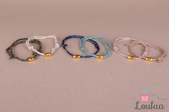 Loukia Taufe Anhänger Armbänder Rosa 50 Stücke Verschiedene Designs