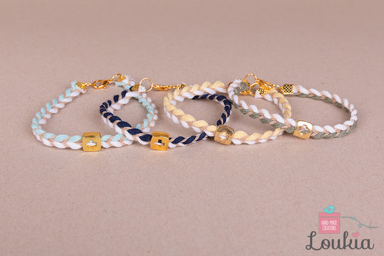 Loukia Christening Charm Bracelet White 50 Pieces (Various Designs)