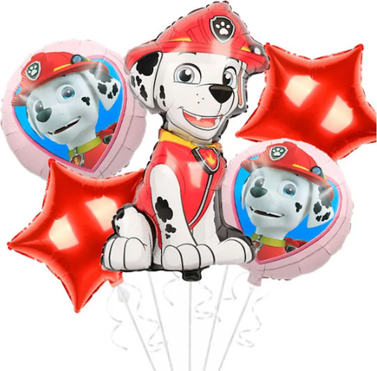 Set 5 Luftballons Folie Rote Zahlen 45cm