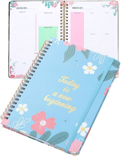 Εβδομαδιαίο Planner Μπλε Σπιράλ