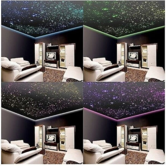 Комплект за оптични влакна за таван с LED RGB Idealstore с дистанционно управление, захранване 0.75 мм, 295 нишки, 3 метра, 12V безжично управление, Bluetooth, iOS, Android приложение Комплект за оптични влакна за таван с LED RGB Idealstore с дистанционно управление, захранване 0.75 мм, 295 нишки, 3 метра, 12V безжично управление, Bluetooth, iOS, Android приложение
