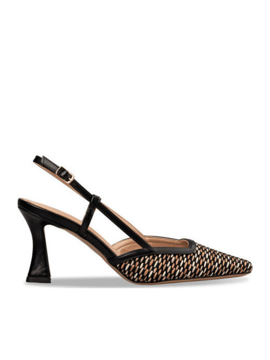 Mehrfarbige Pumps mit Spitze Zehe und Hohem Absatz