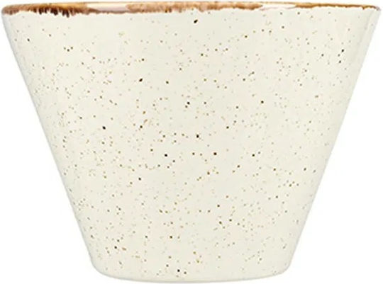 Porland Dip Serving Bowl Round made of Porcelain Beige with Diameter 9cm