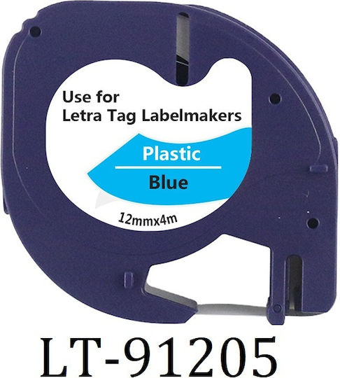 Letratag 91205 Etikettendrucker-Bänder in Schwarz Farbe Kompatible Reihe mit Dymo LetraTag/LT