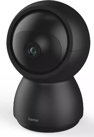 HAMA 176647 IP Камера за наблюдение Wi-Fi Full HD 1080p с Двупосочна Комуникация Черен