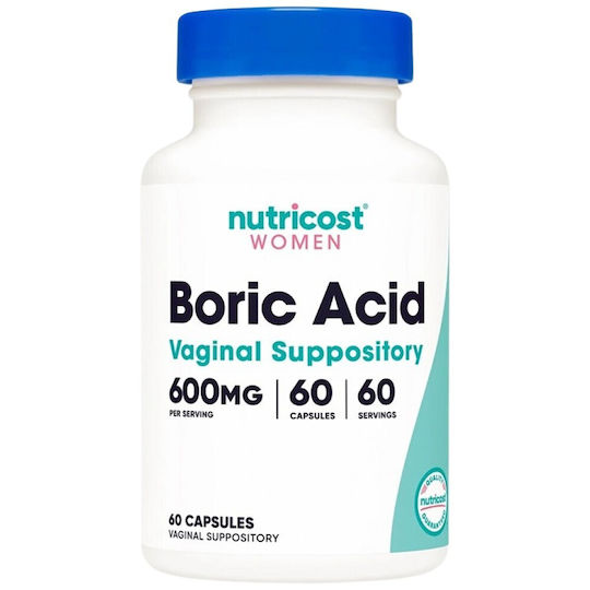 Nutricost Boric Acid Vaginal Intimate Area Vaginal Ovules 60pcs