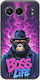 Калъф за телефон Boss Life Chimpanzee Oneplus Nord 4 5g черен TPU черен силикон